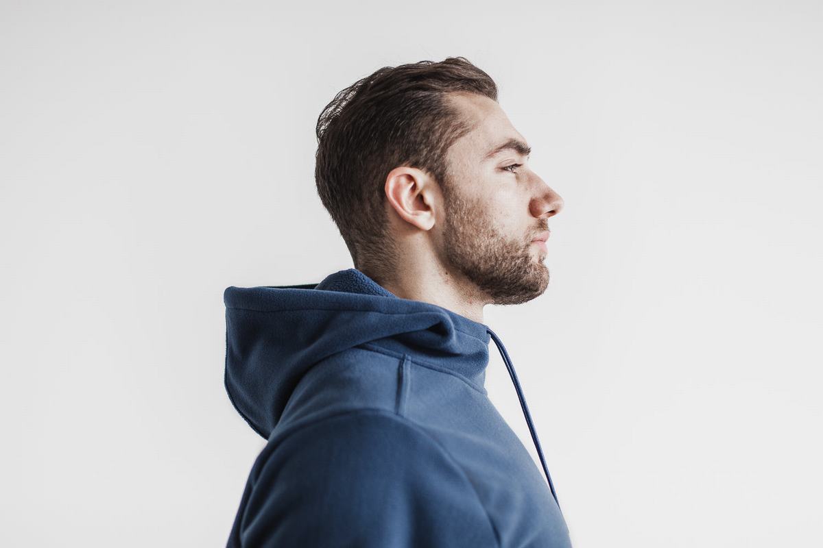 Nobull Arctic Men's Hoodie Grey Blue | Australia (TB9487)